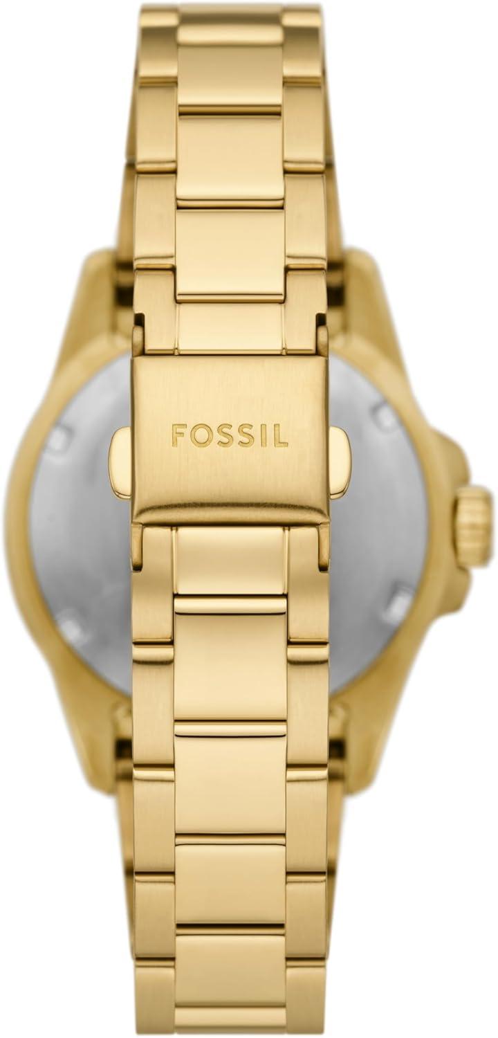 imageFossil Womens Blue Dive Quartz Stainless Steel ThreeHand WatchGoldWhite