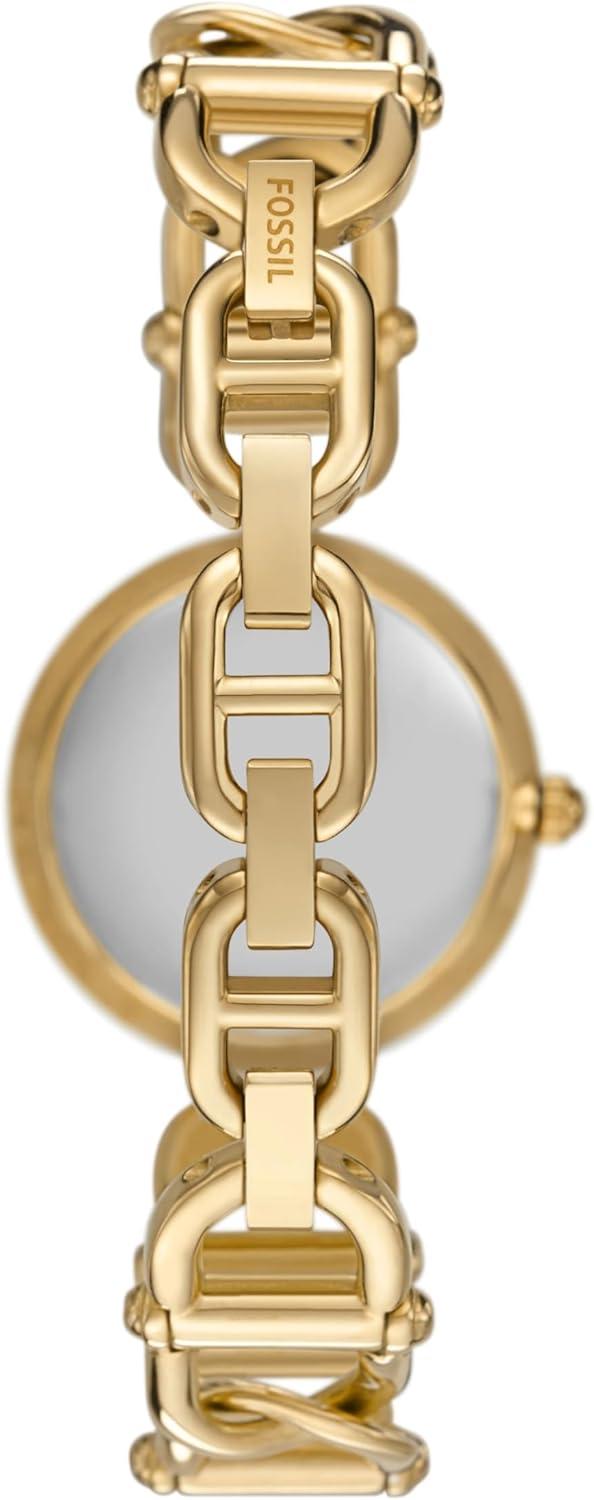 imageFossil Womens Carlie Quartz Stainless Steel ThreeHand WatchGold Chain