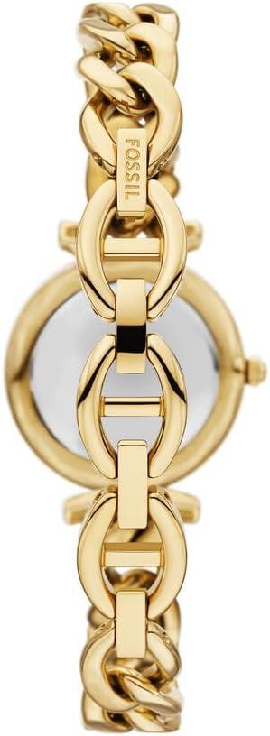 imageFossil Womens Carlie Quartz Stainless Steel ThreeHand WatchGold ChainGreen