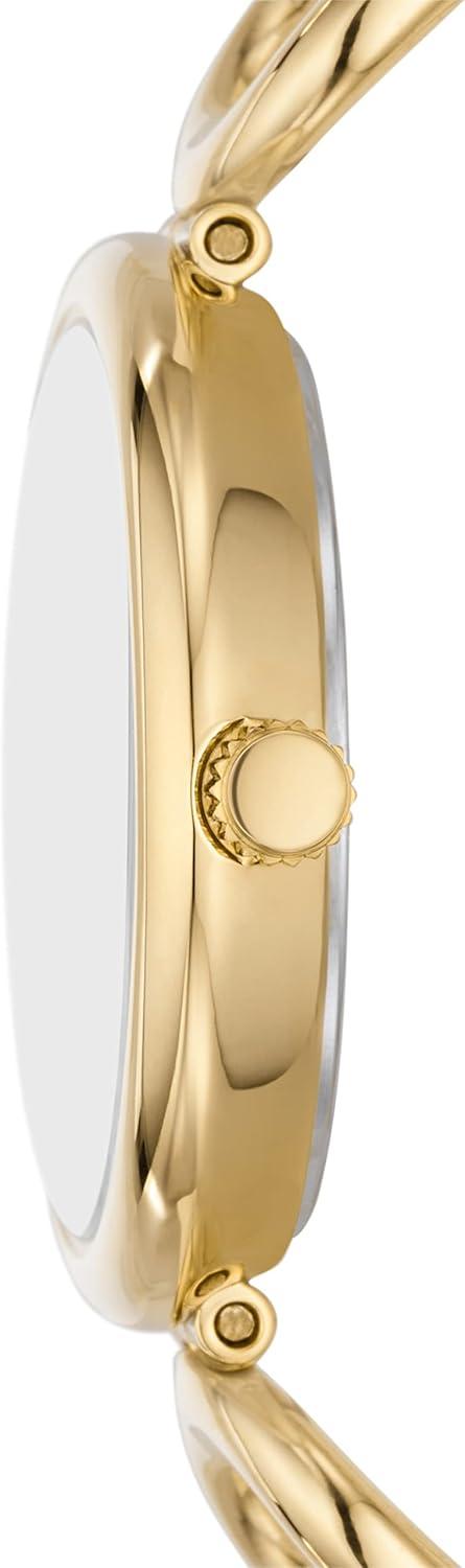 imageFossil Womens Carlie Quartz Stainless Steel ThreeHand WatchGold ChainWhite