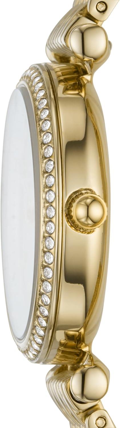 imageFossil Womens Carlie Quartz Stainless Steel ThreeHand WatchGoldMOP