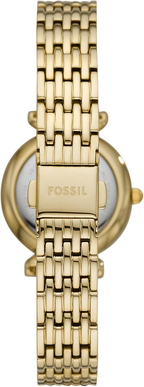 imageFossil Womens Carlie Quartz Stainless Steel ThreeHand WatchGoldMOP