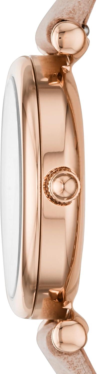 imageFossil Womens Carlie Quartz Stainless Steel ThreeHand WatchPink LeatherRose Gold