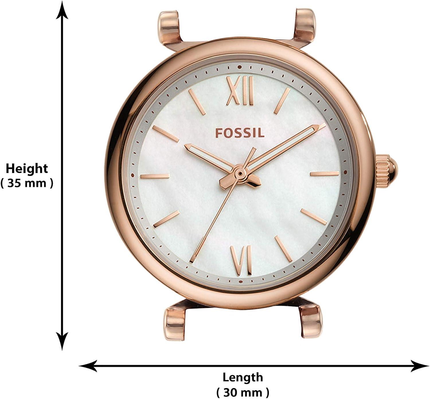 imageFossil Womens Carlie Quartz Stainless Steel ThreeHand WatchPink LeatherRose Gold