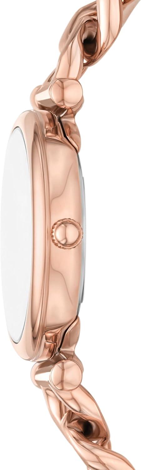 imageFossil Womens Carlie Quartz Stainless Steel ThreeHand WatchRose Gold Chain Gift Set