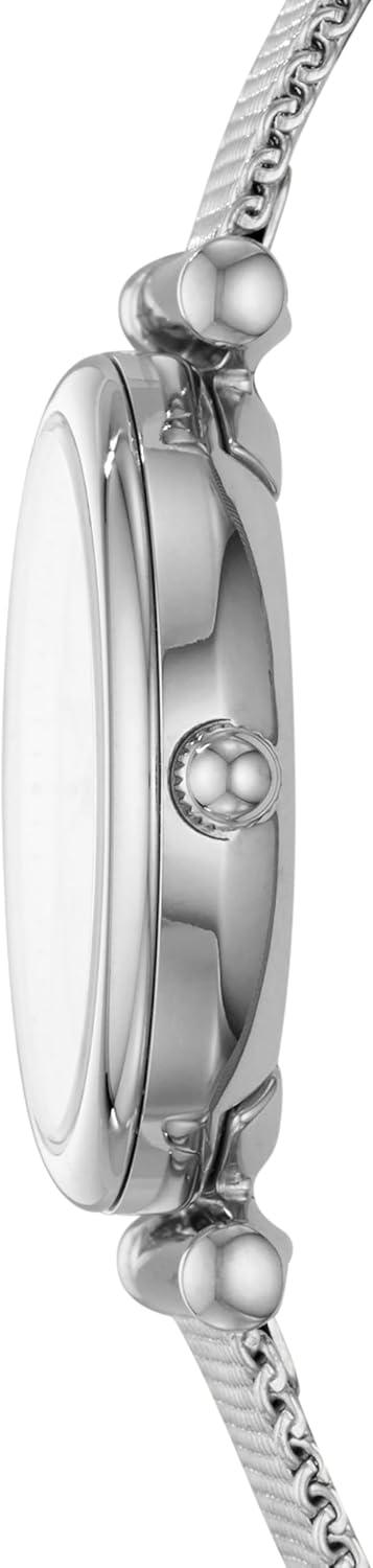 imageFossil Womens Carlie Quartz Stainless Steel ThreeHand WatchSilver Mesh