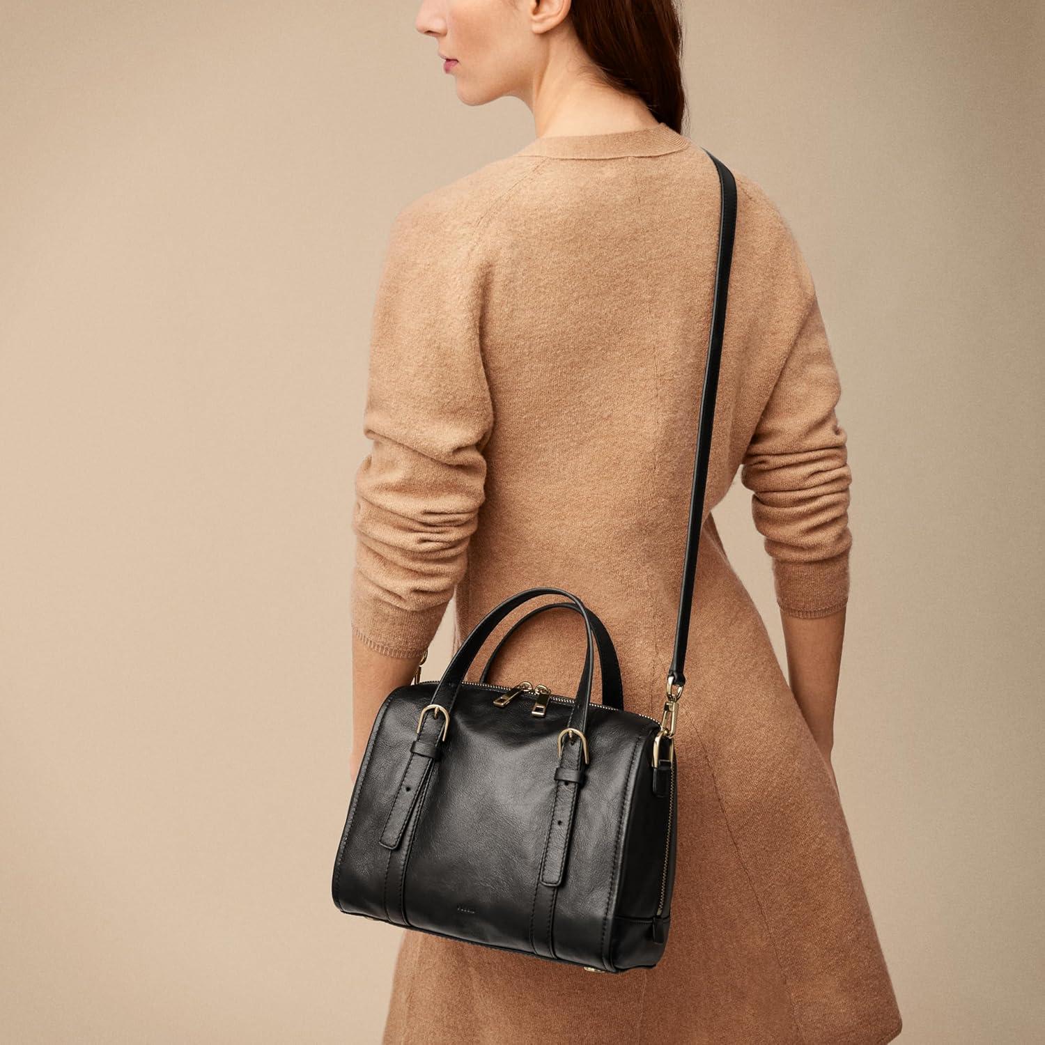 imageFossil Womens Carlie Satchel HandbagBlack