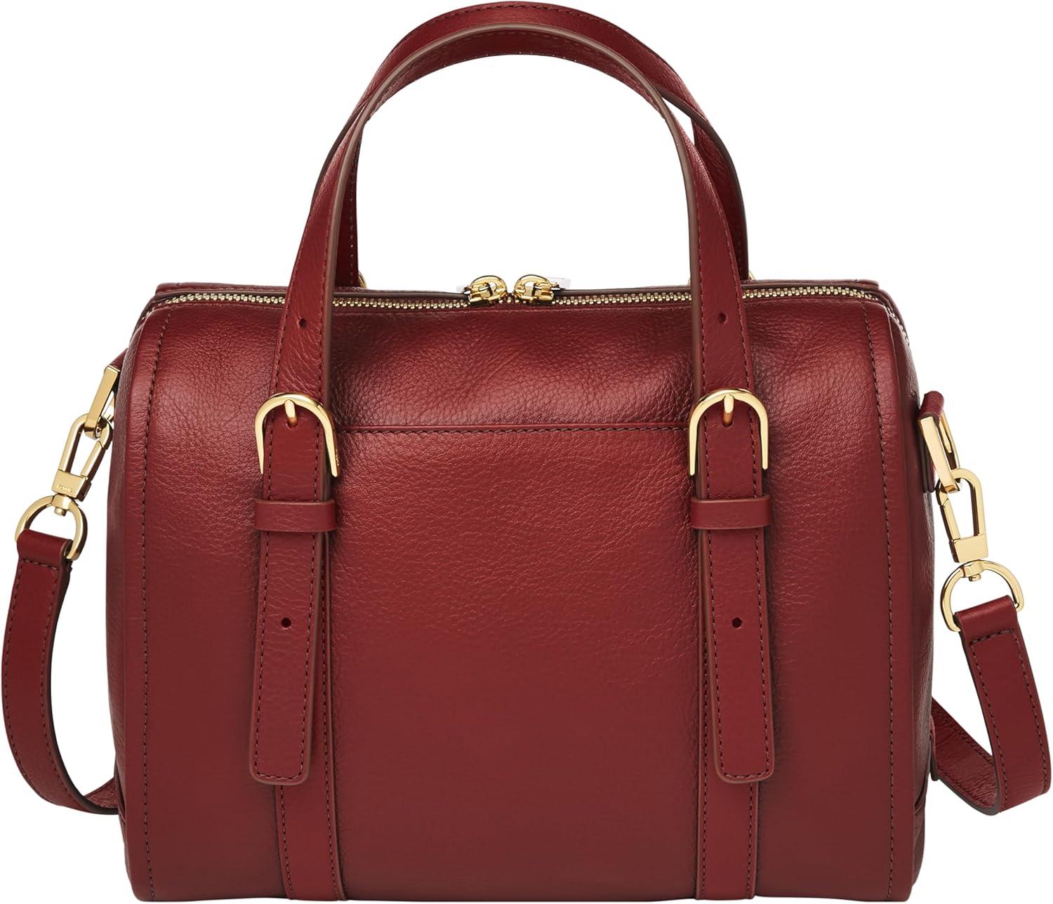 imageFossil Womens Carlie Satchel HandbagScarlet
