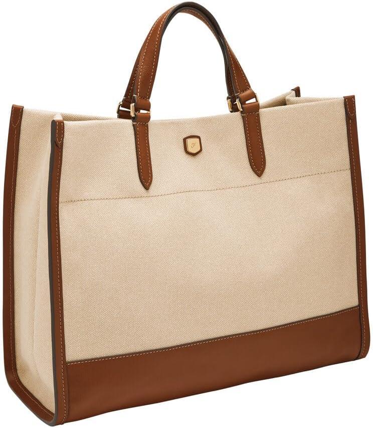 imageFossil Womens Gemma Tote BagNaturalMedium Brown Large