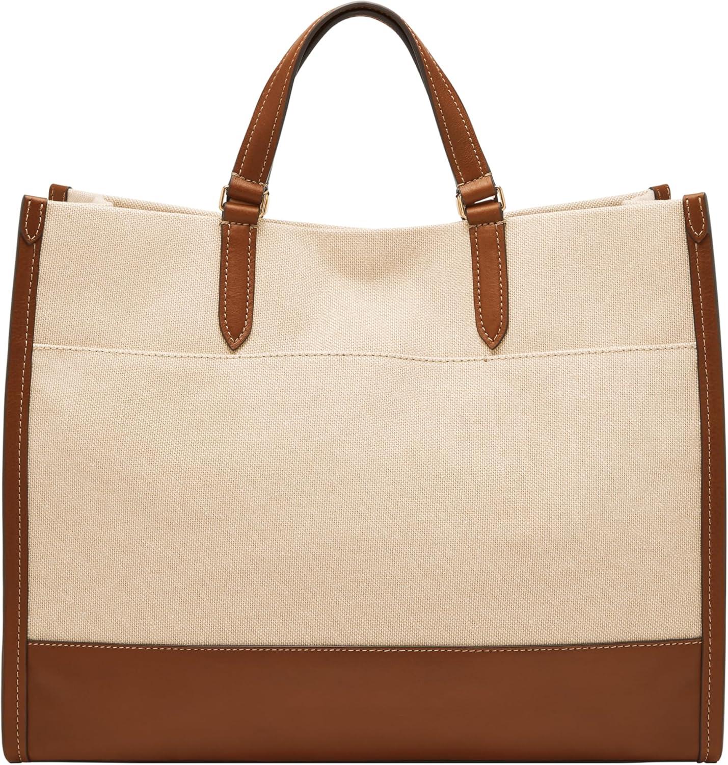 imageFossil Womens Gemma Tote BagNaturalMedium Brown Large