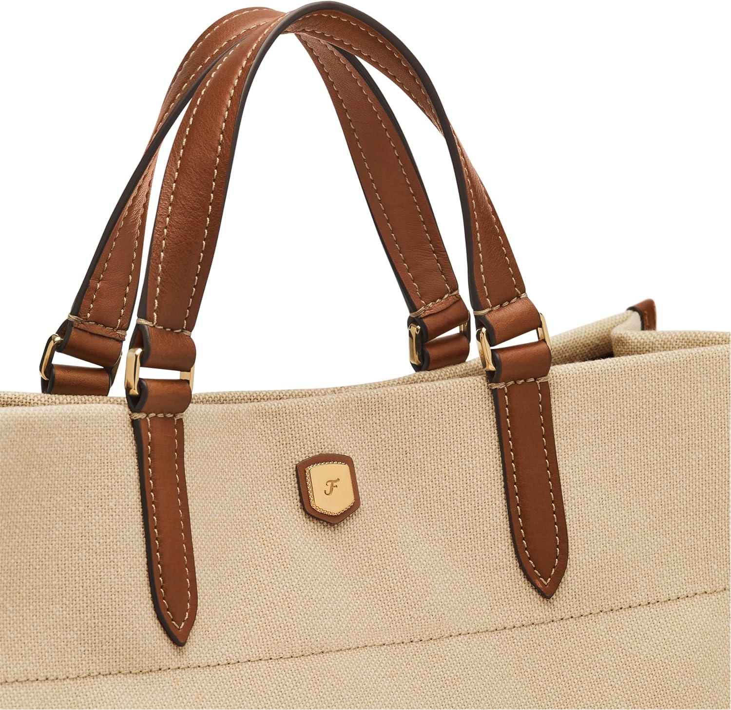 imageFossil Womens Gemma Tote BagNaturalMedium Brown Large