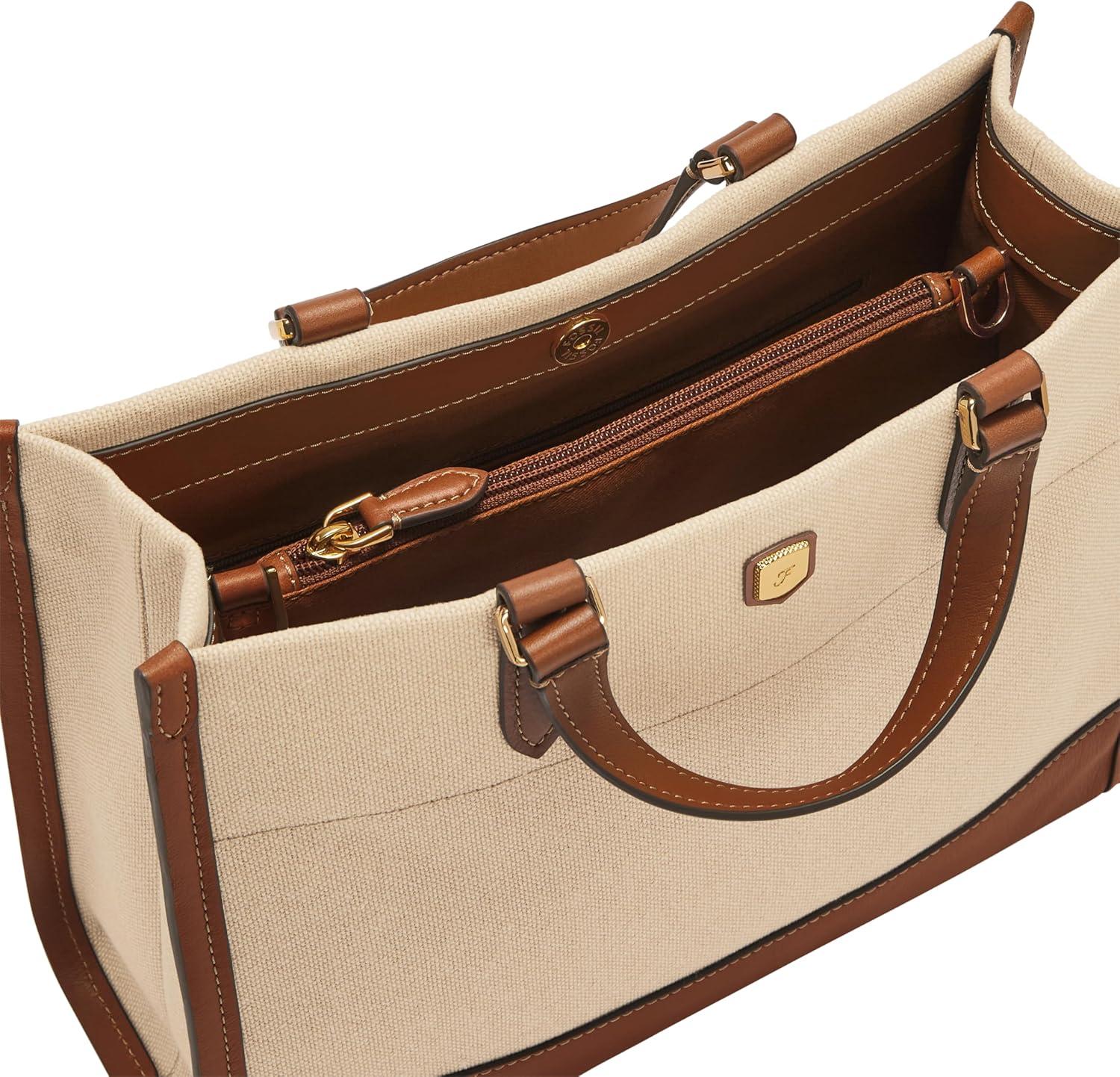 imageFossil Womens Gemma Tote BagNaturalMedium Brown Small