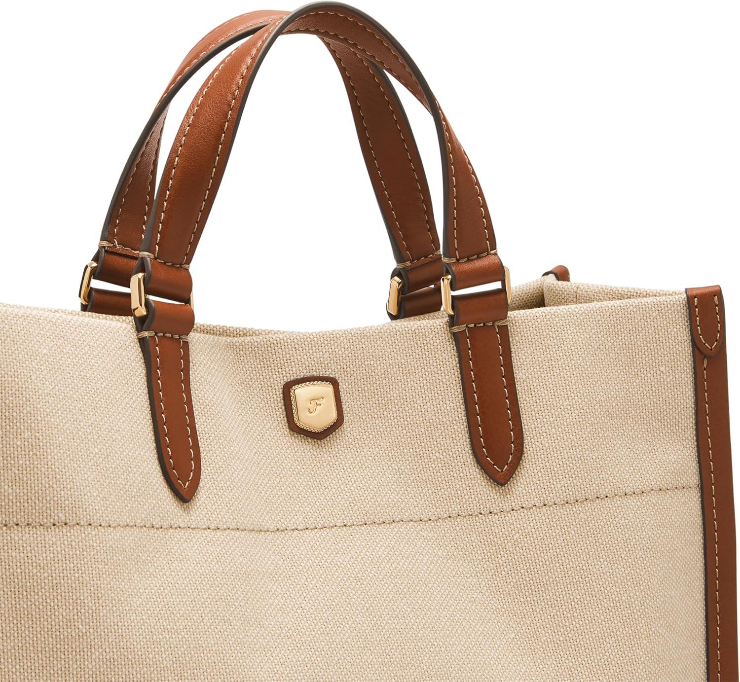 imageFossil Womens Gemma Tote BagNaturalMedium Brown Small