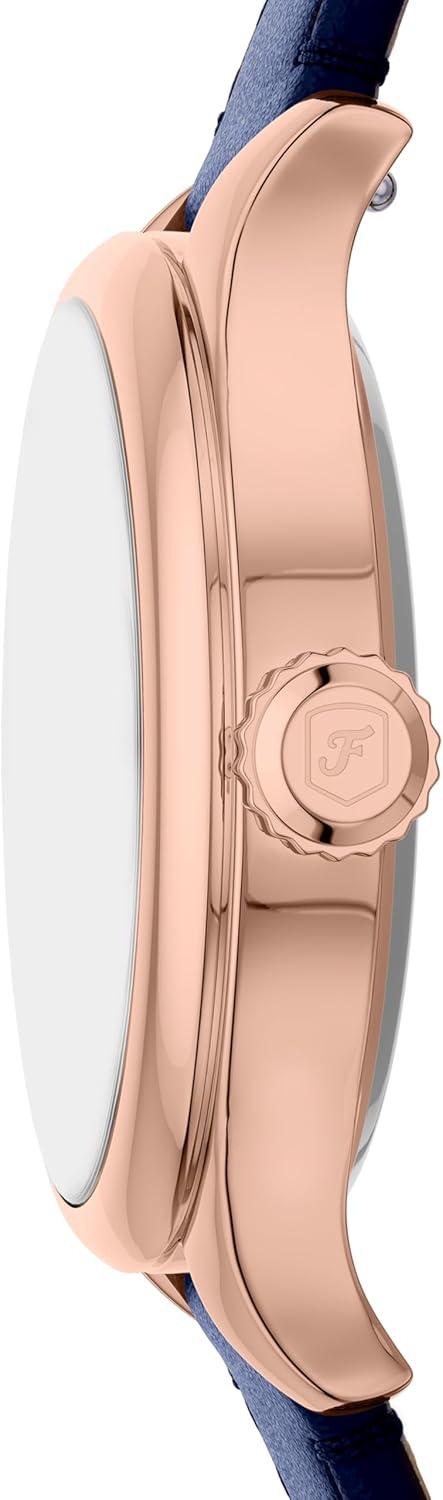 imageFossil Womens Gilmore ThreeHand Date Stainless Steel WatchBlueRose Gold