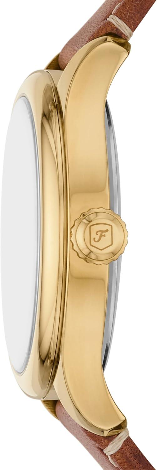 imageFossil Womens Gilmore ThreeHand Date Stainless Steel WatchBrown LeatherGold