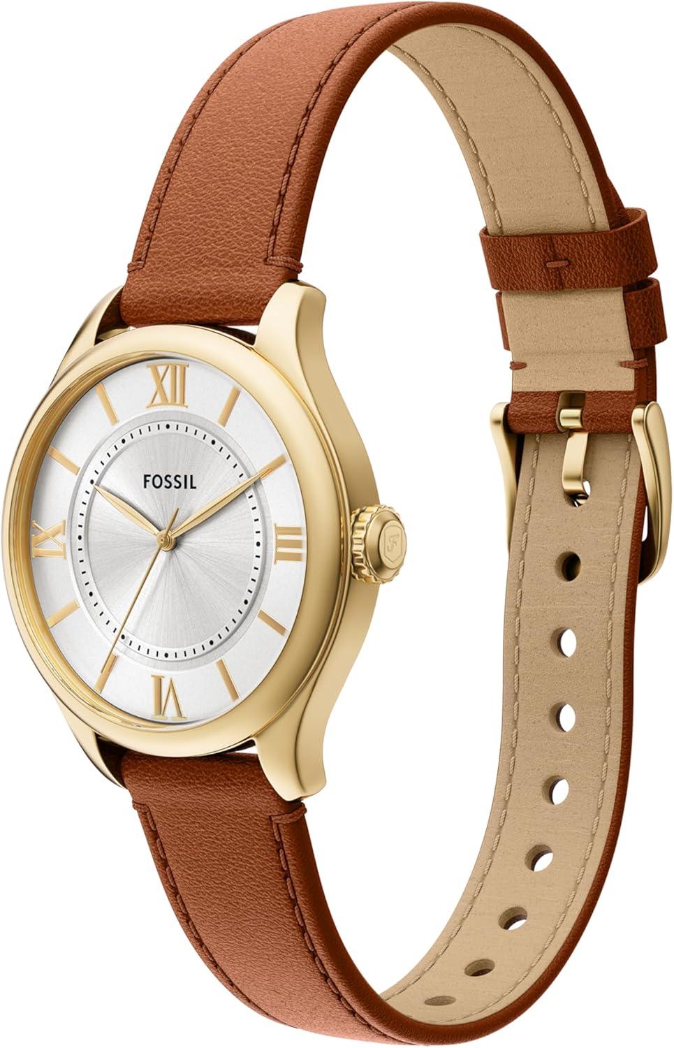 imageFossil Womens Gilmore ThreeHand Date Stainless Steel WatchBrownGold
