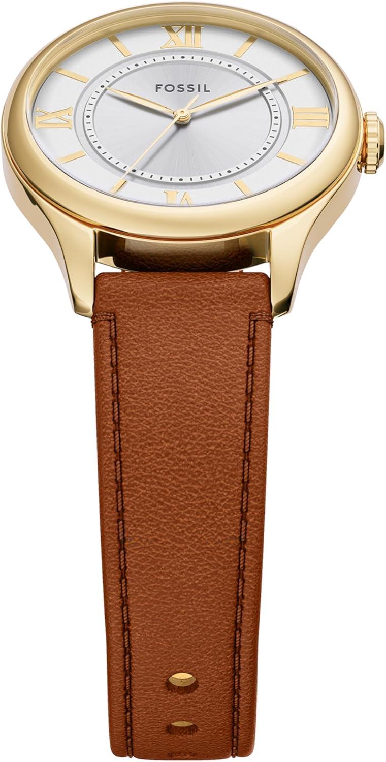 imageFossil Womens Gilmore ThreeHand Date Stainless Steel WatchBrownGold