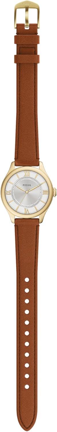 imageFossil Womens Gilmore ThreeHand Date Stainless Steel WatchBrownGold
