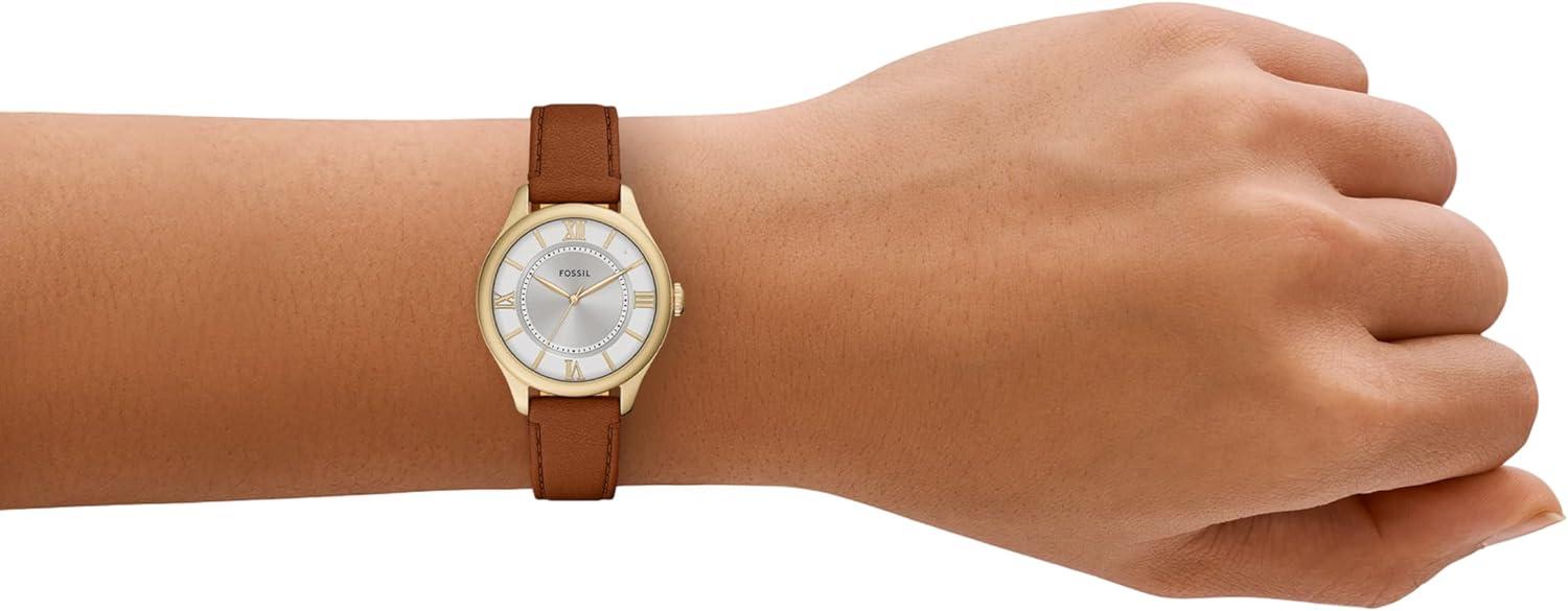 imageFossil Womens Gilmore ThreeHand Date Stainless Steel WatchBrownGold