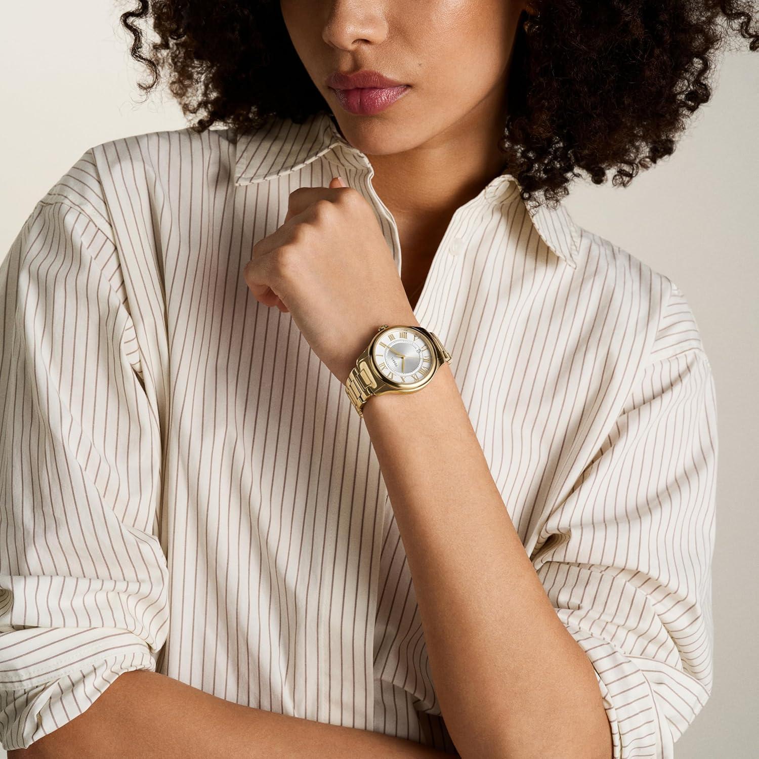 imageFossil Womens Gilmore ThreeHand Date Stainless Steel WatchGold