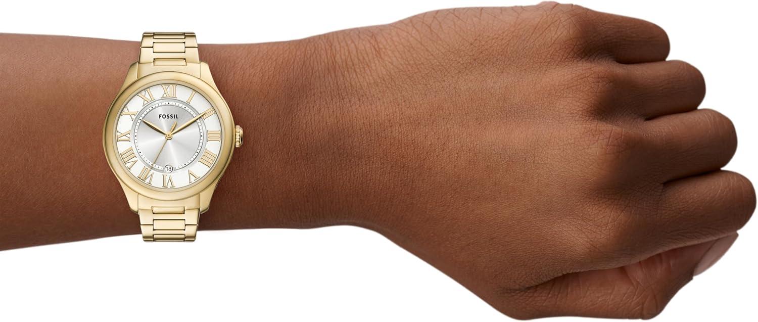 imageFossil Womens Gilmore ThreeHand Date Stainless Steel WatchGold