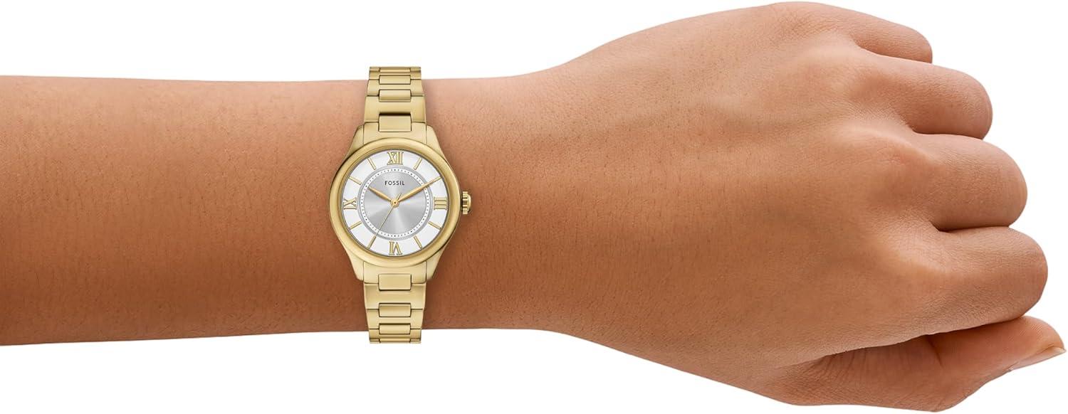 imageFossil Womens Gilmore ThreeHand GoldTone Stainless Steel Watch Model ES5421