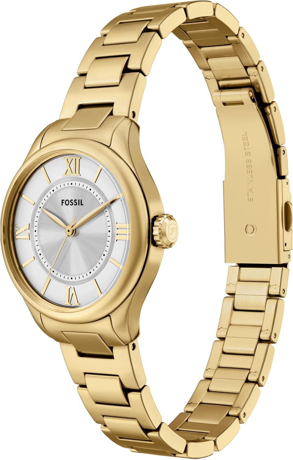 imageFossil Womens Gilmore ThreeHand GoldTone Stainless Steel Watch Model ES5421