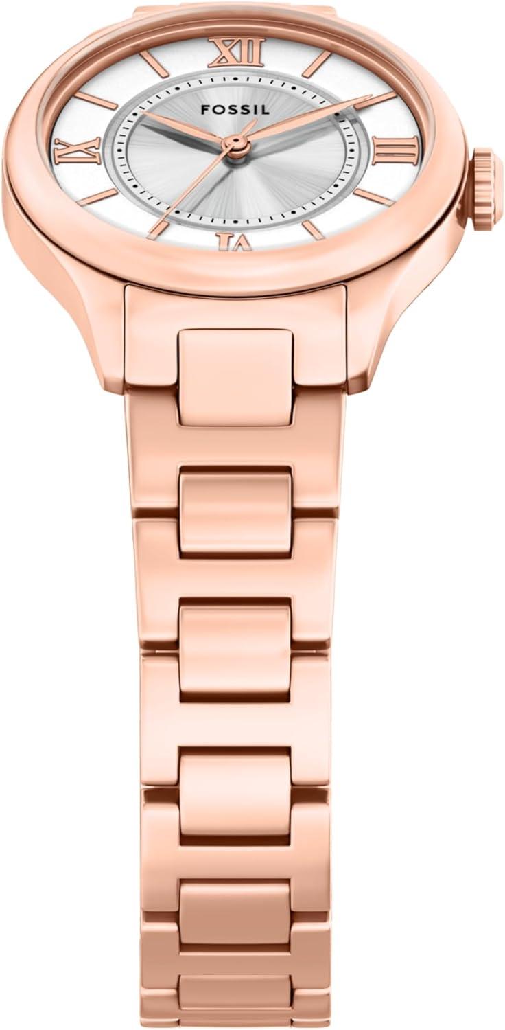imageFossil Womens Gilmore ThreeHand Rose GoldTone Stainless Steel Watch Model ES5420