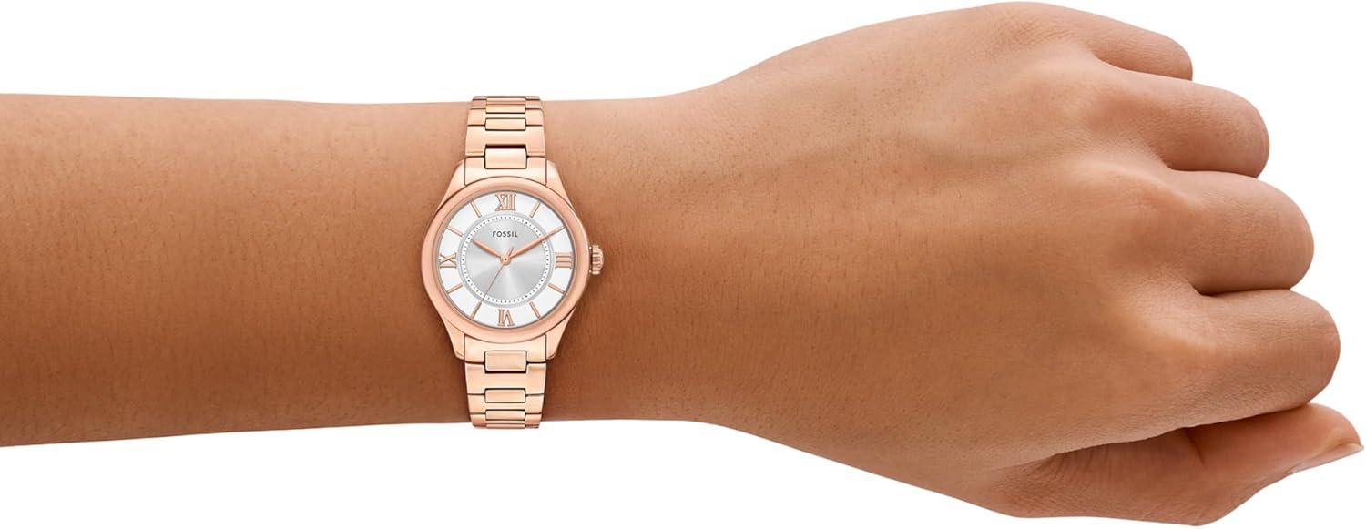 imageFossil Womens Gilmore ThreeHand Rose GoldTone Stainless Steel Watch Model ES5420