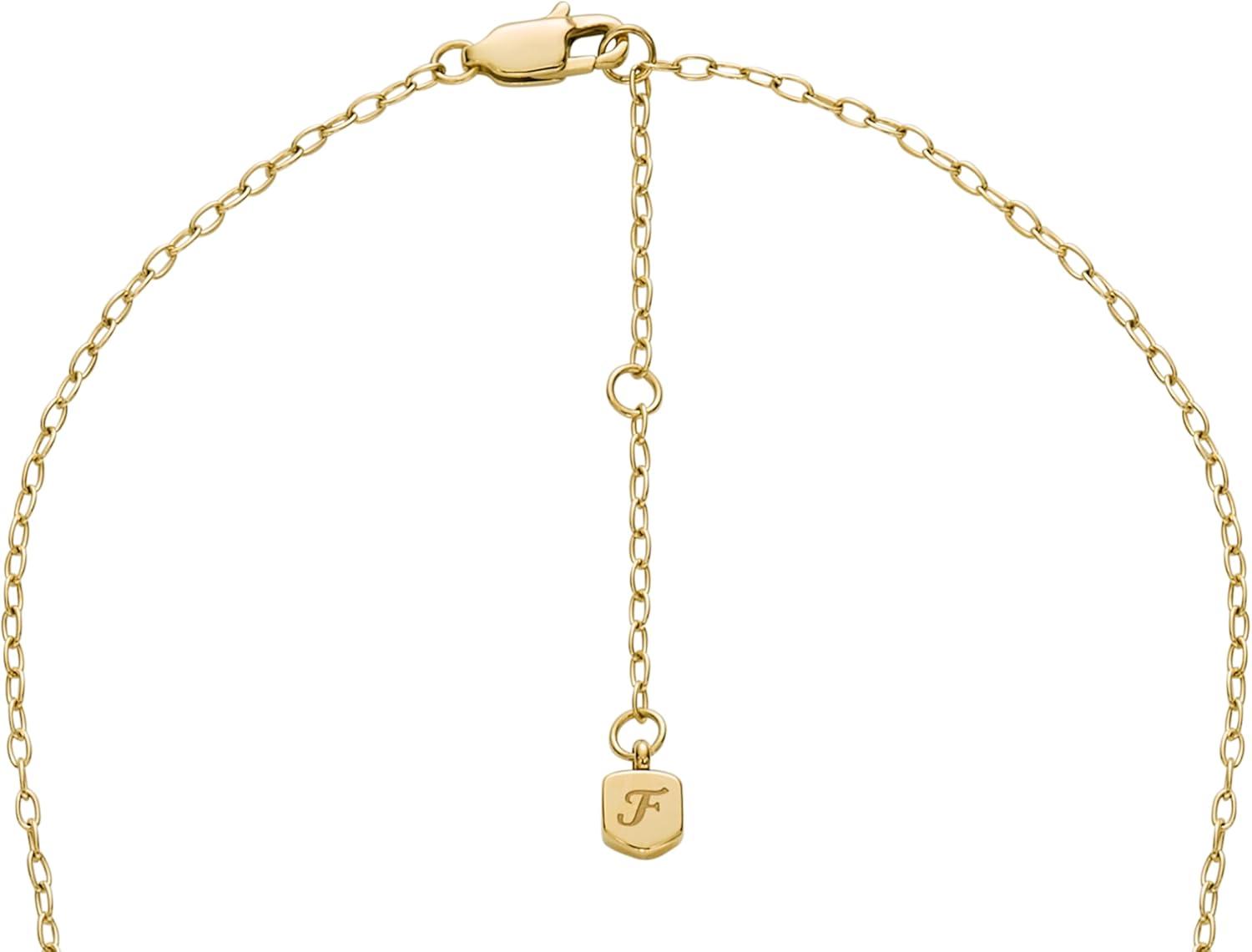 imageFossil Womens GoldTone Stainless Steel Pendant Chain Necklace for WomenButterfly Pendant