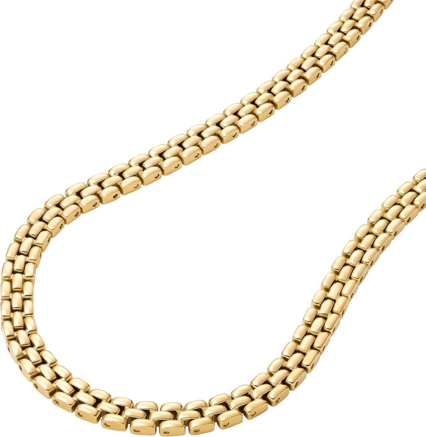 imageFossil Womens GoldTone Stainless Steel Pendant Chain Necklace for WomenGold Arden Links
