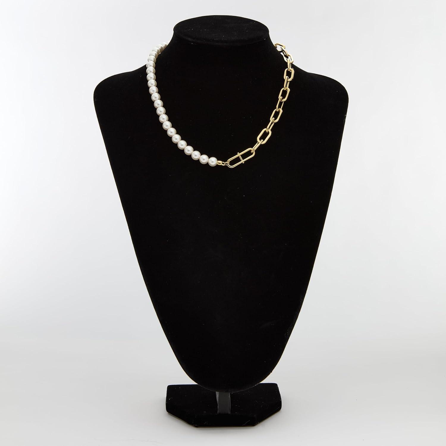imageFossil Womens GoldTone Stainless Steel Pendant Chain Necklace for WomenGold ChainPearl