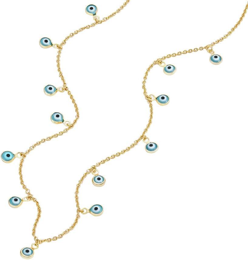 imageFossil Womens GoldTone Stainless Steel Pendant Chain Necklace for WomenGold Evil Eye