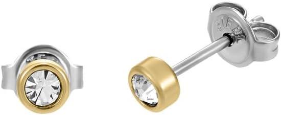 imageFossil Womens GoldTone Stainless Steel Pendant Chain Necklace for WomenGold Heart  Stud Earrings