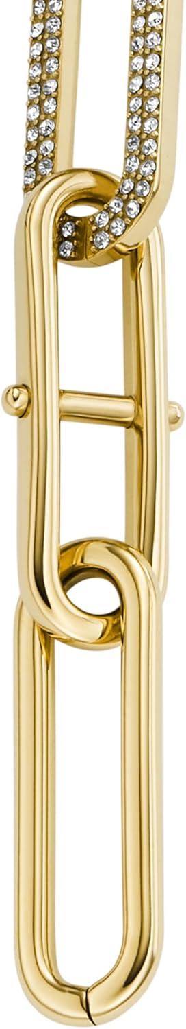 imageFossil Womens GoldTone Stainless Steel Pendant Chain Necklace for WomenGold Heritage DLink YNeck Chain