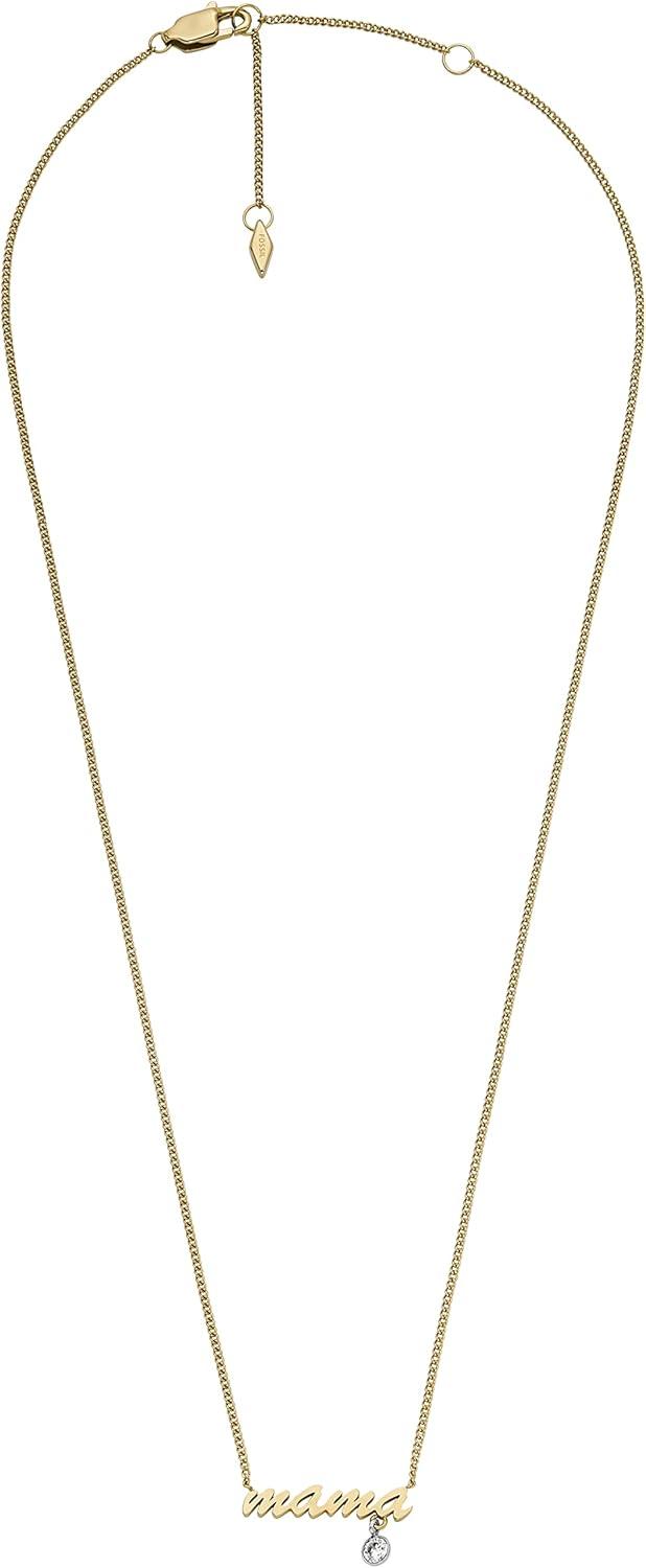 imageFossil Womens GoldTone Stainless Steel Pendant Chain Necklace for WomenGold Mama