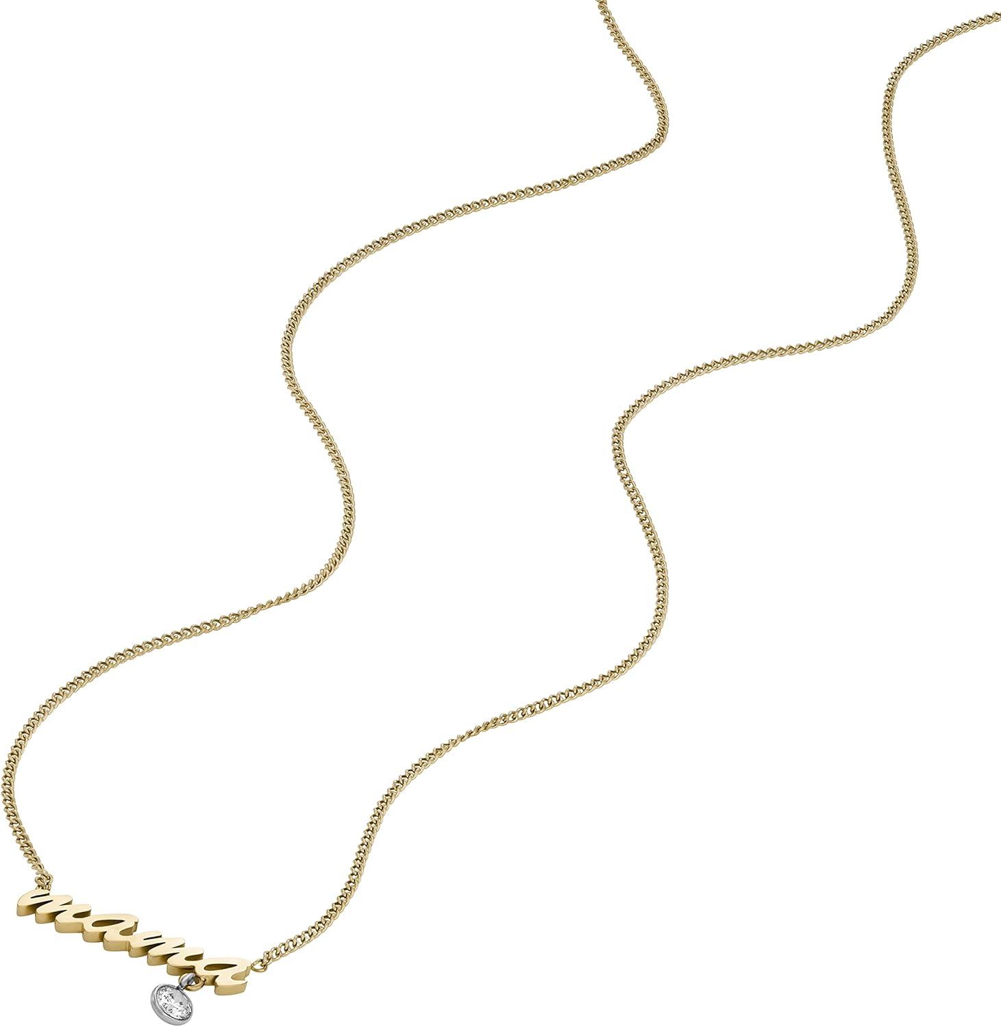 imageFossil Womens GoldTone Stainless Steel Pendant Chain Necklace for WomenGold Mama