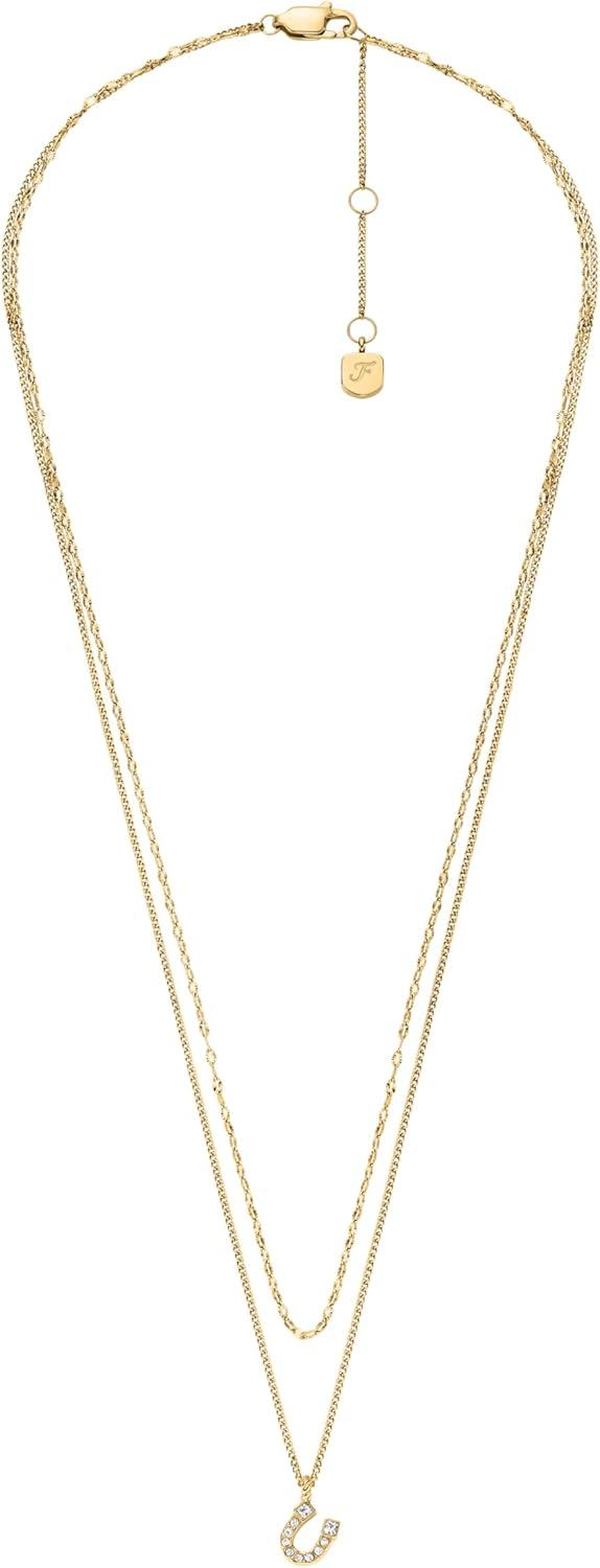 imageFossil Womens GoldTone Stainless Steel Pendant Chain Necklace for WomenGold Sutton Horseshoe
