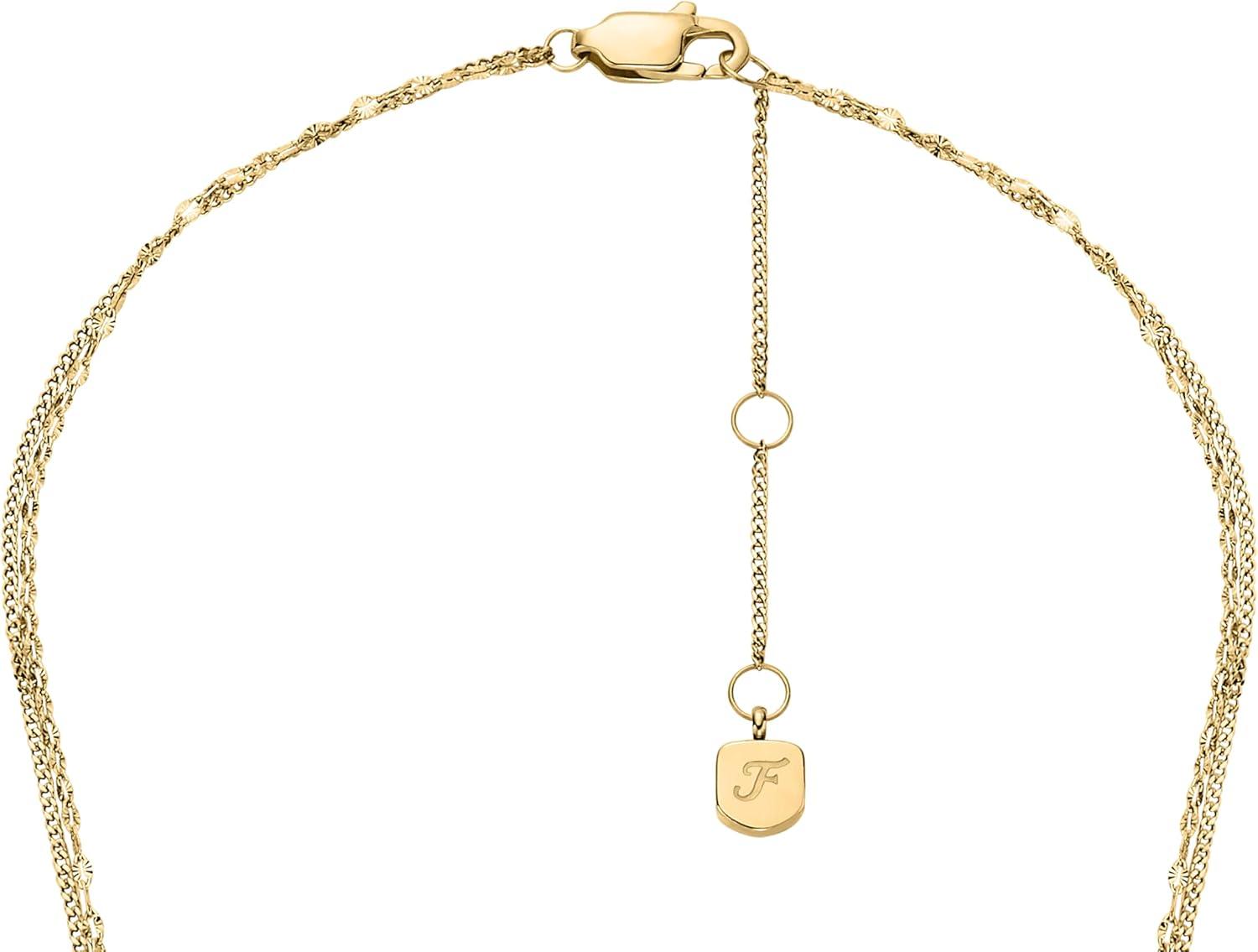 imageFossil Womens GoldTone Stainless Steel Pendant Chain Necklace for WomenGold Sutton Horseshoe