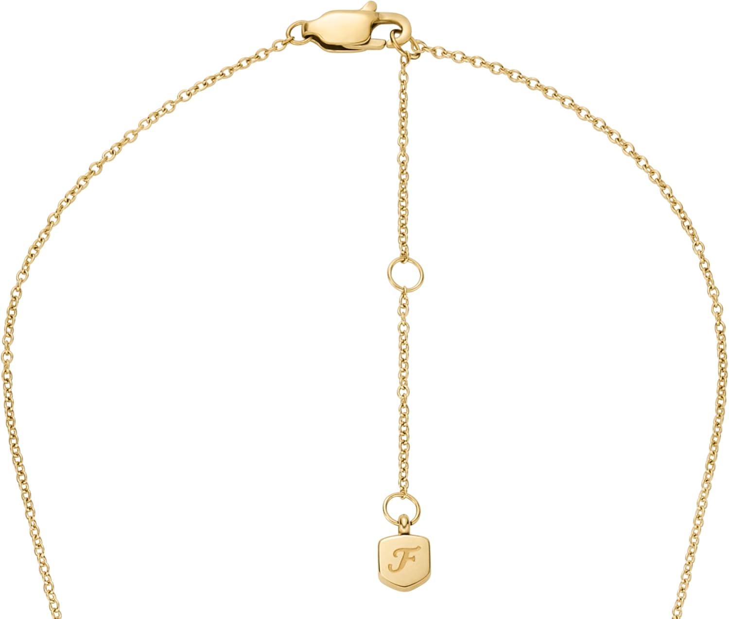 imageFossil Womens GoldTone Stainless Steel Pendant Chain Necklace for WomenGoldStone Horseshoe