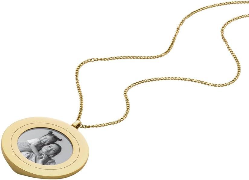 imageFossil Womens GoldTone Stainless Steel Pendant Chain Necklace for WomenHarlow Gold Disc