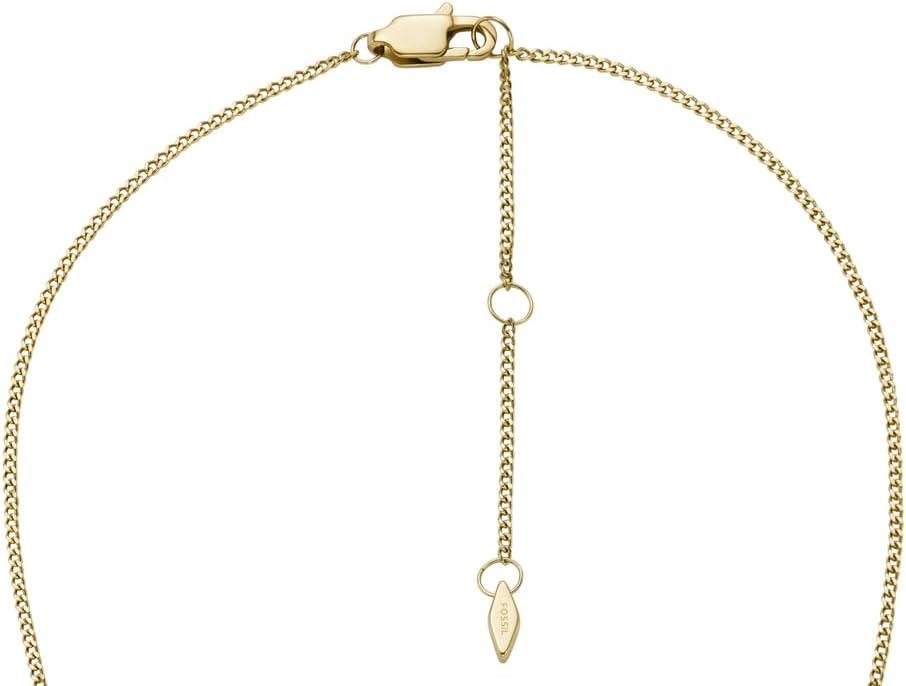 imageFossil Womens GoldTone Stainless Steel Pendant Chain Necklace for WomenHarlow Gold Disc