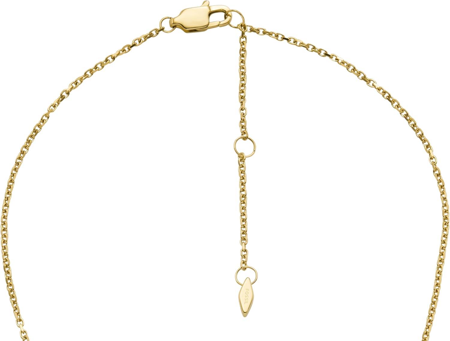 imageFossil Womens GoldTone Stainless Steel Pendant Chain Necklace for WomenHarlow Gold Heart Pendant