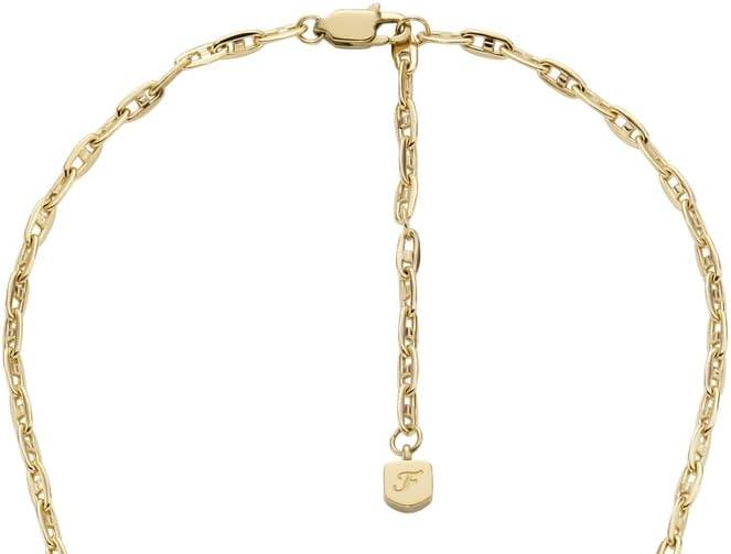 imageFossil Womens GoldTone Stainless Steel Pendant Chain Necklace for WomenHeritage YPendant