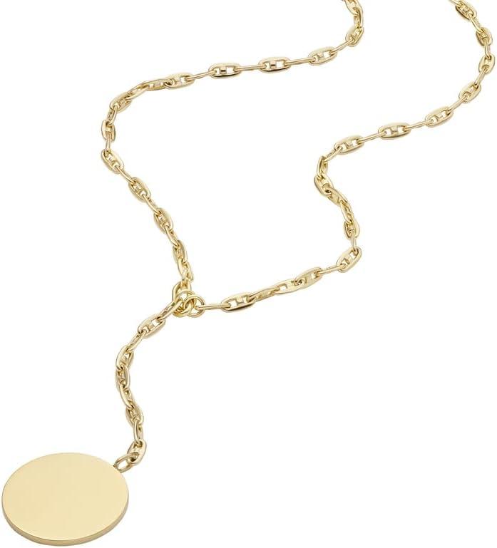 imageFossil Womens GoldTone Stainless Steel Pendant Chain Necklace for WomenHeritage YPendant