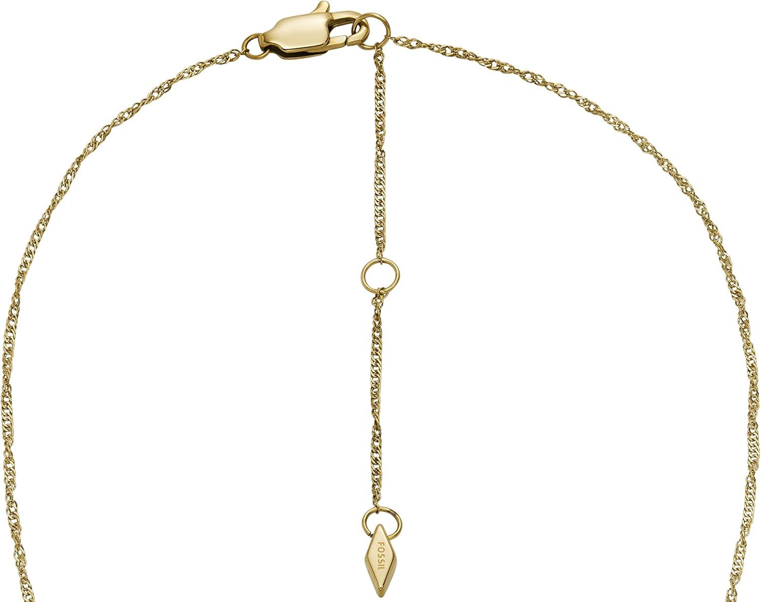 imageFossil Womens GoldTone Stainless Steel Pendant Chain Necklace for WomenMOP Butterfly