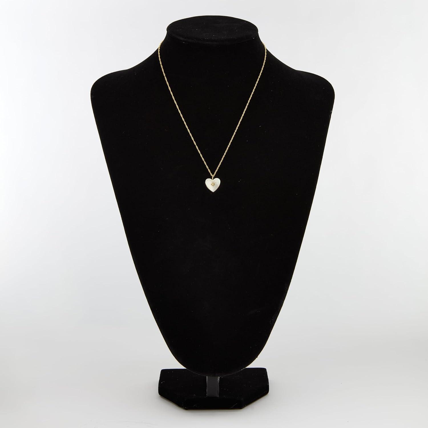 imageFossil Womens GoldTone Stainless Steel Pendant Chain Necklace for WomenMOP Heart