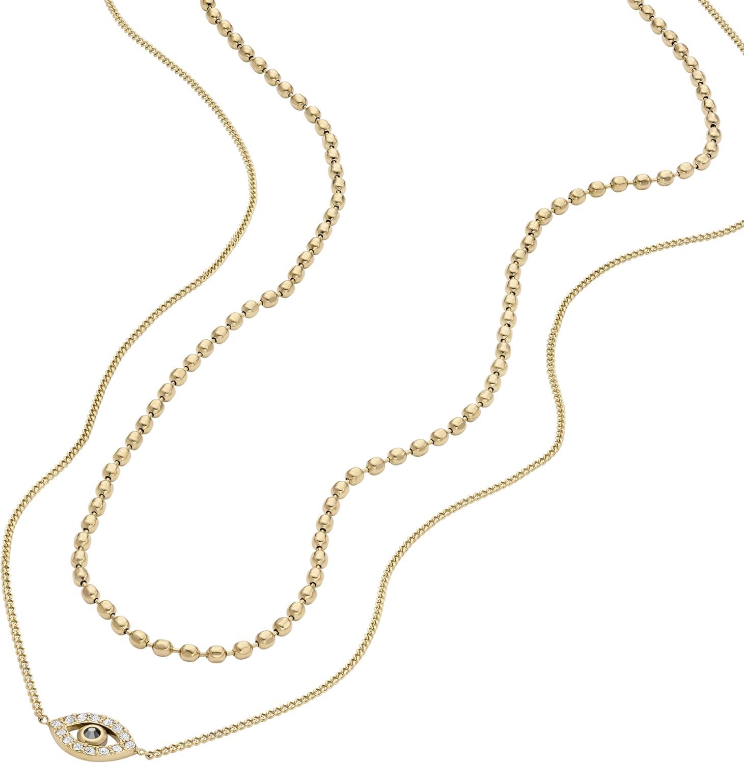 imageFossil Womens GoldTone Stainless Steel Pendant Chain Necklace for WomenSutton Evil Eye