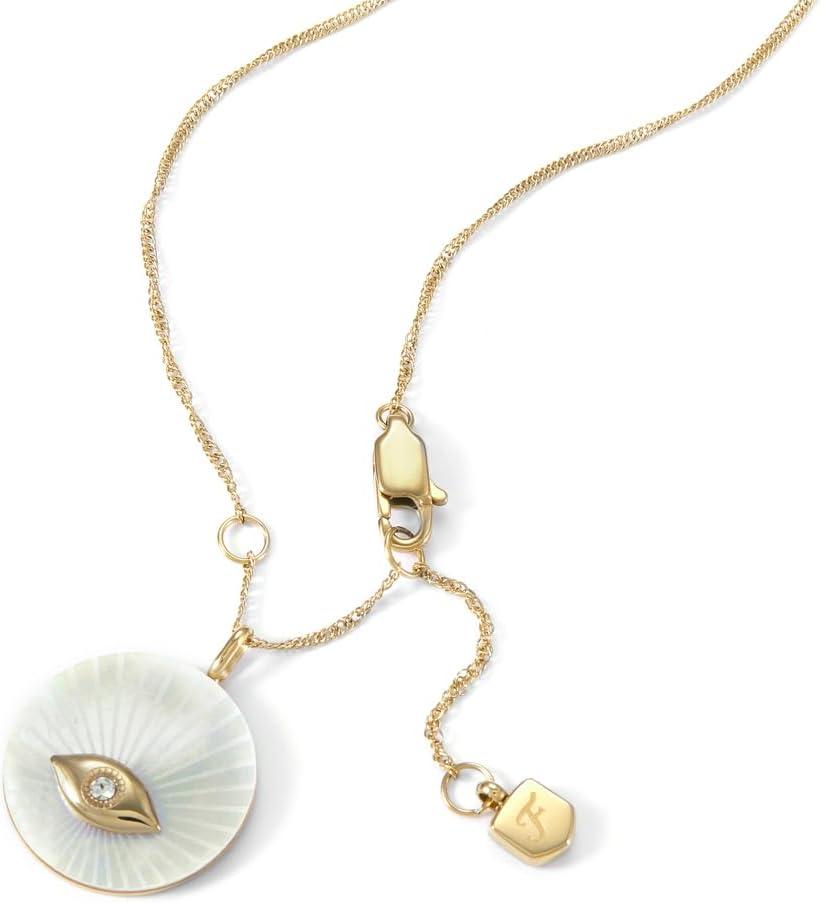 imageFossil Womens GoldTone Stainless Steel Pendant Chain Necklace for WomenSutton MOP Evil Eye