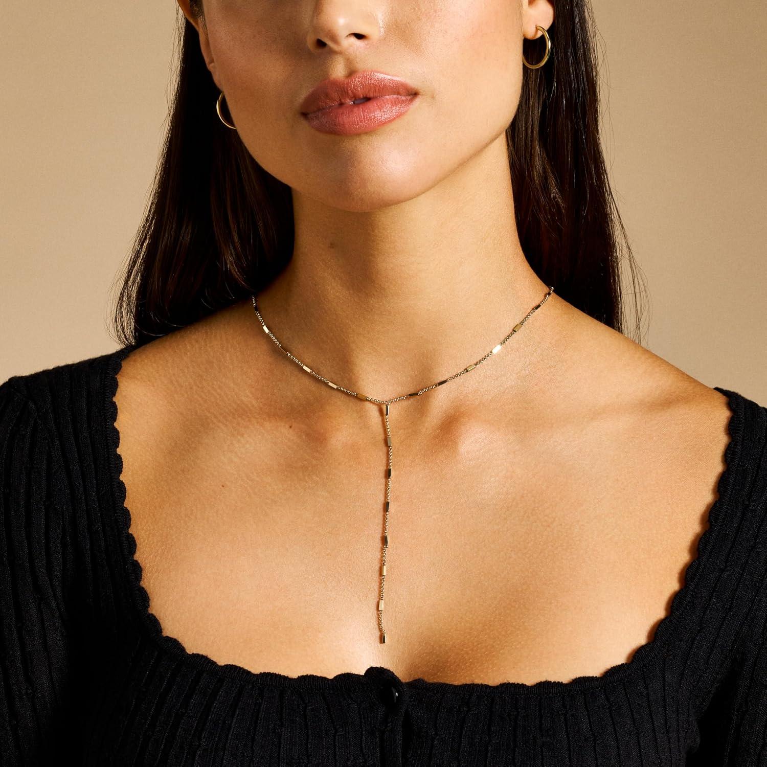 imageFossil Womens GoldTone Stainless Steel Pendant Chain Necklace for WomenYLink